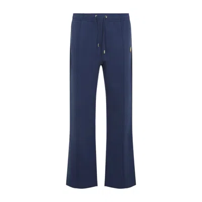 Casablanca Patch Open-hem Track Pants In Blue
