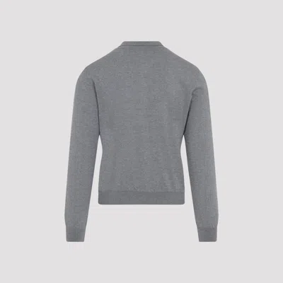 Celine Collared Sweater With Ribbed Cuffs In Gray