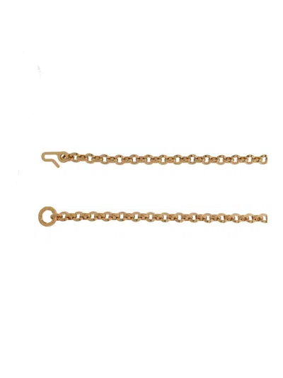 Chloé Adjustable Chain Necklace Script Pendant In Gold