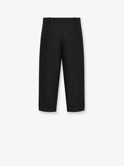 Dior Women Virgin Wool And Silk Grain De Poudre Bermuda Shorts In Black