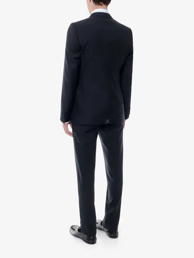 Dolce & Gabbana Men Virgin Wool Blend Tuxedo With Gilet And Satin Profiles In Black