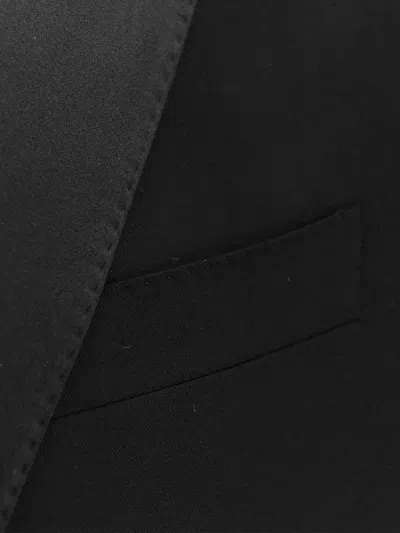 Dolce & Gabbana Men Virgin Wool Blend Tuxedo With Gilet And Satin Profiles In Black
