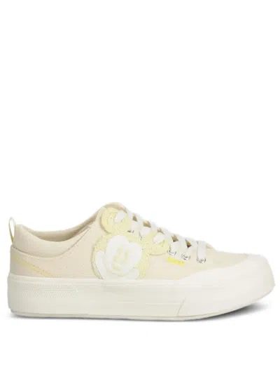 Desigual X Mickey Mouse Platform Lace-up Sneakers In Neutral