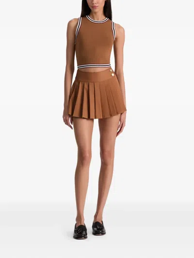 Alice And Olivia Amity Tank In Brown