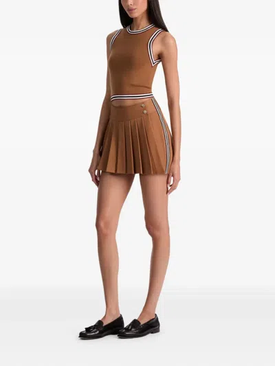 Alice And Olivia Amity Tank In Brown