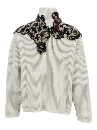 Durazzi Milano Knitted Bomber Jacket In Gray