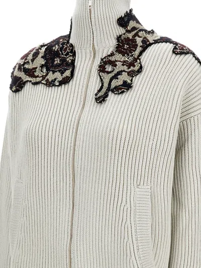 Durazzi Milano Knitted Bomber Jacket In Gray