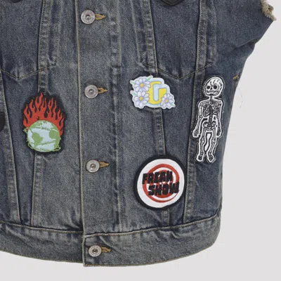 Gallery Dept. Sleeveless Vest Featuring Distressed Patches In Gray