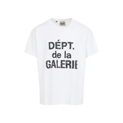 Gallery Dept. Graphic Print Short Sleeve Crew Neck T-shirt In White