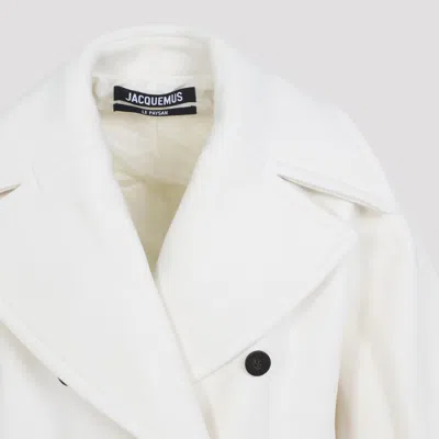 Jacquemus Womens Off-white Le Caban Double-breasted Wool Jacket In White
