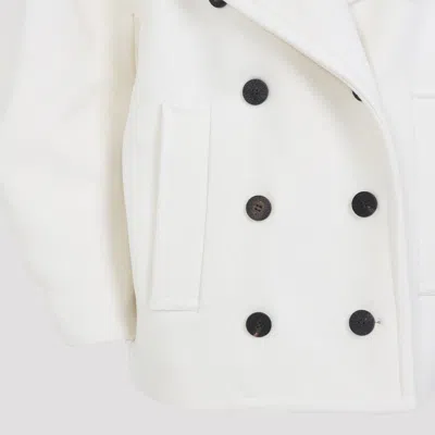 Jacquemus Womens Off-white Le Caban Double-breasted Wool Jacket In White