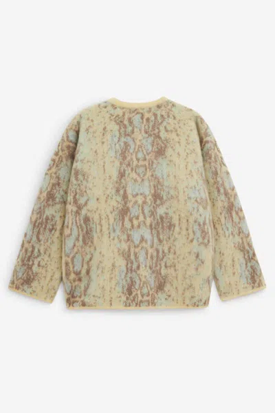 Forte Forte Snakeskin-pattern Crew-neck Sweater In Yellow