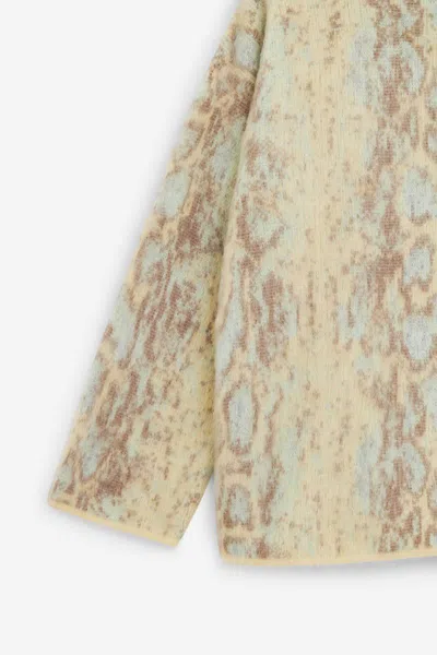 Forte Forte Snakeskin-pattern Crew-neck Sweater In Yellow