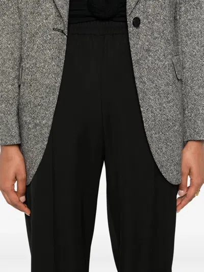 Dolce & Gabbana Straight-leg High Waist Trousers With Wide Leg In Black