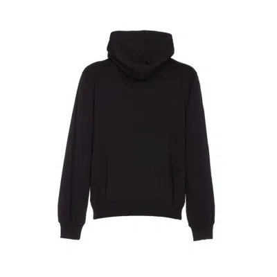 Dolce & Gabbana Hooded Sweater With Pockets And Ribbed Details In Black