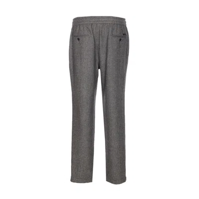 Dolce & Gabbana Trousers Tailored Herringbone Pattern In Gray