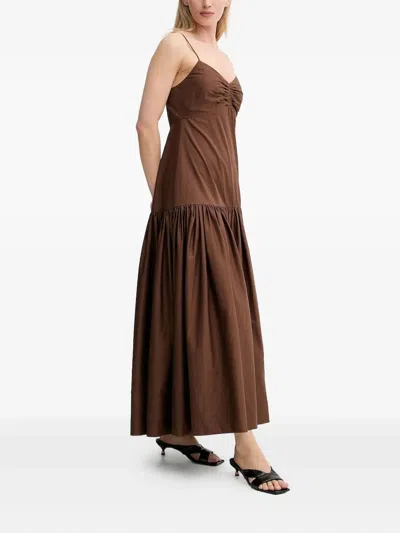 A.l.c Harper Drop-waist Maxi Dress In Brown