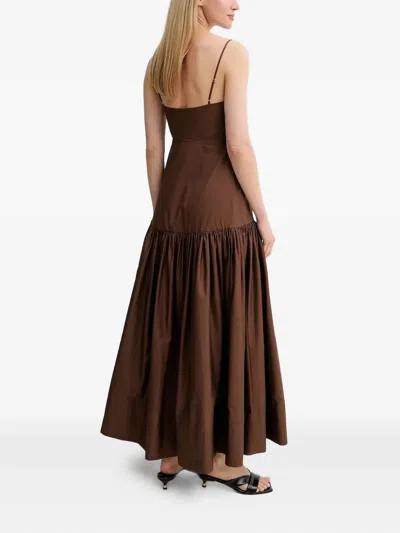 A.l.c Harper Drop-waist Maxi Dress In Brown