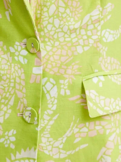 Never Fully Dressed Mosaic-print Blazer In Green