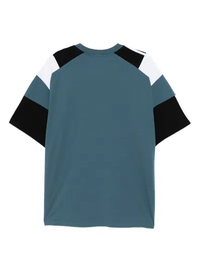 Martine Rose Blue Oversized Panelled T-shirt In Blue