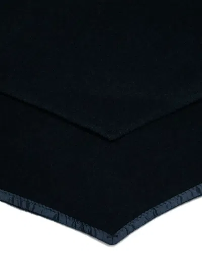 Rier Triangular Wool Scarf In Black