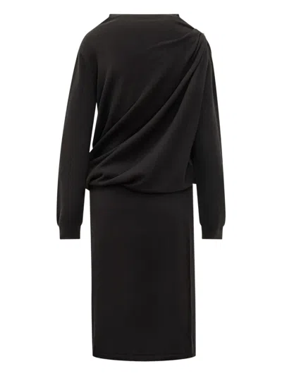 Fabiana Filippi Midi Dress With Gold Detail In Black