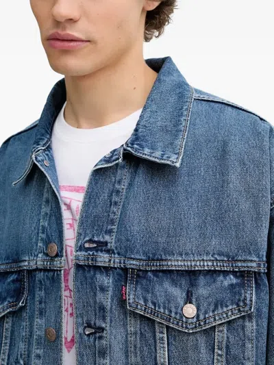 Levi's Buttoned-up Denim Trucker Jacket In Blue