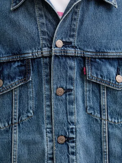 Levi's Buttoned-up Denim Trucker Jacket In Blue