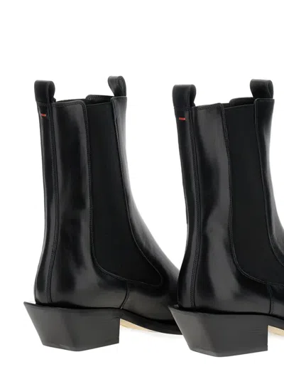 Aeyde Elegant Leather Ankle Boots For Women In Black