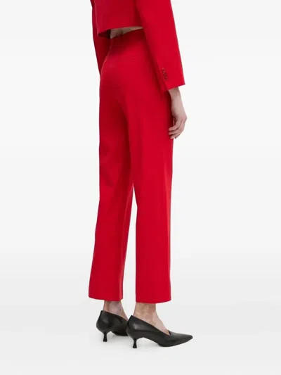 Drykorn High-waisted Trousers In Red