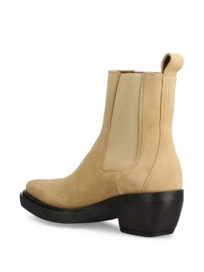 Copenhagen Suede Cowboy Boots In Neutral