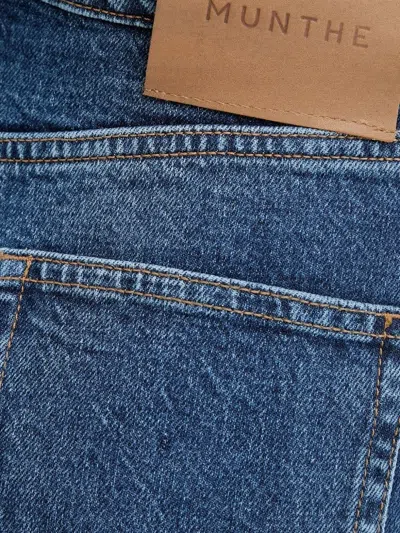 高腰阔腿牛仔裤