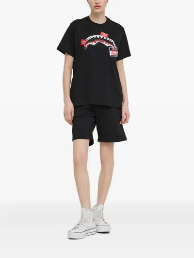 Sprayground Shark-patch Drawstring Shorts In Blue