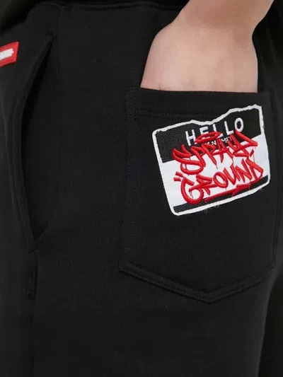 Sprayground Shark-patch Drawstring Shorts In Blue