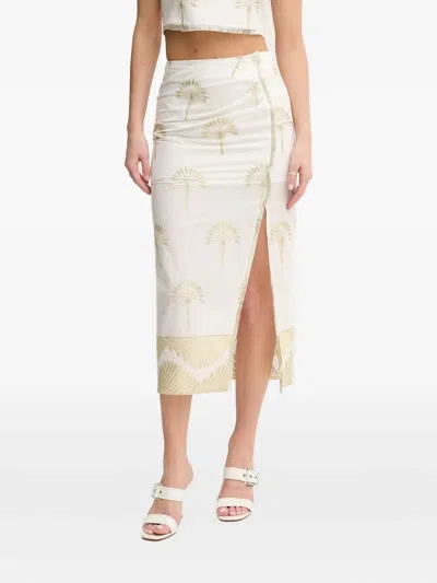 Simona Corsellini Palm-tree Fringe Set In White