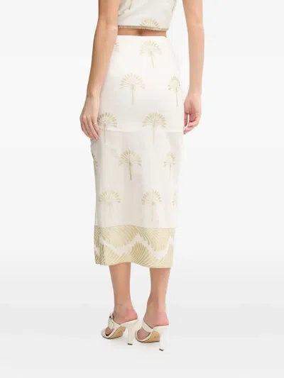 Simona Corsellini Palm-tree Fringe Set In White
