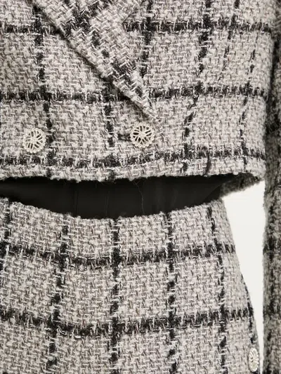 Bruuns Bazaar Checked Cropped Blazer In Gray