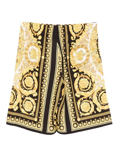 Versace Barocco-print Shorts In Multi