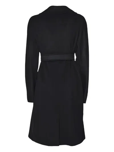 Weekend Max Mara Belted Wrap Coat In Black