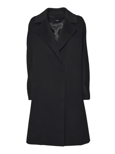 Weekend Max Mara Belted Wrap Coat In Black