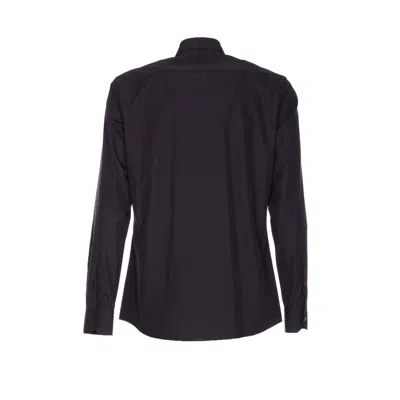 Fendi Men Micro Ff Detail Shirt In Blue