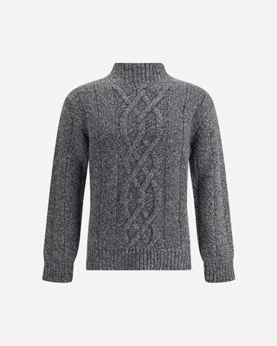 Brooksfield Woven Yarn Sweater In Gray