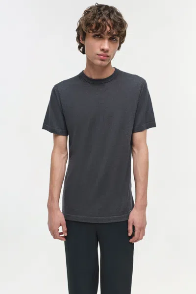 Simkhai Silk-cashmere-blend Knitted Nathan T-shirt In Gray