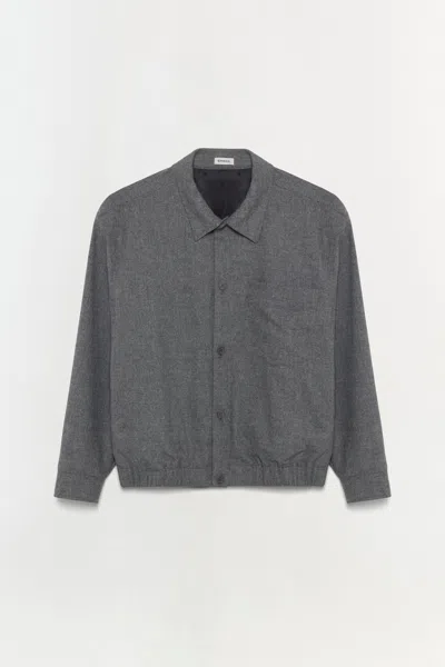 Simkhai Men's Ernie Blouson Shirt Jacket In Charcoal Melange In Gray