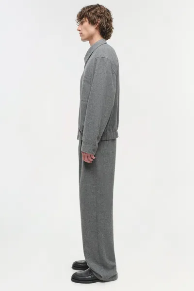 Simkhai Men's Ernie Blouson Shirt Jacket In Charcoal Melange In Gray