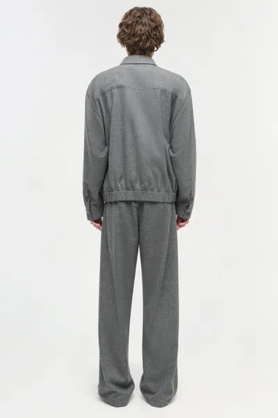 Simkhai Men's Ernie Blouson Shirt Jacket In Charcoal Melange In Gray