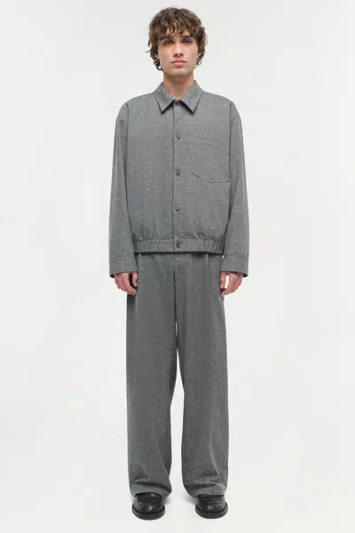 Simkhai Men's Ernie Blouson Shirt Jacket In Charcoal Melange In Gray