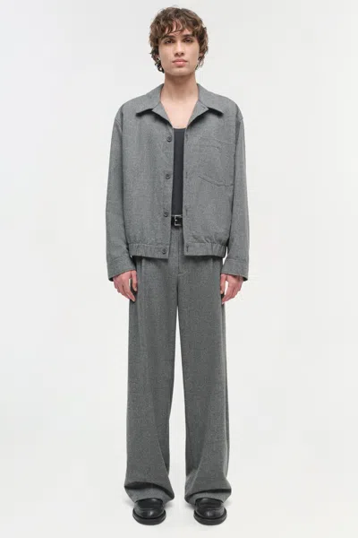 Simkhai Men's Ernie Blouson Shirt Jacket In Charcoal Melange In Gray