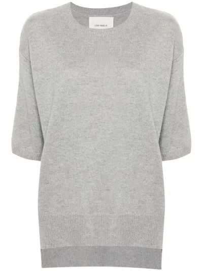 Lisa Yang "camille" Round Neck Sweater In Gray
