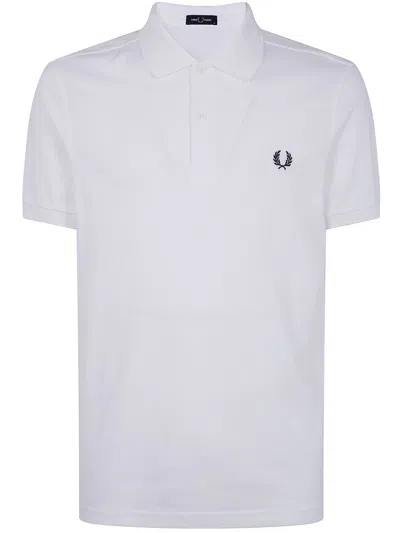 Fred Perry Laurel Wreath-embroidered Polo Shirt In White